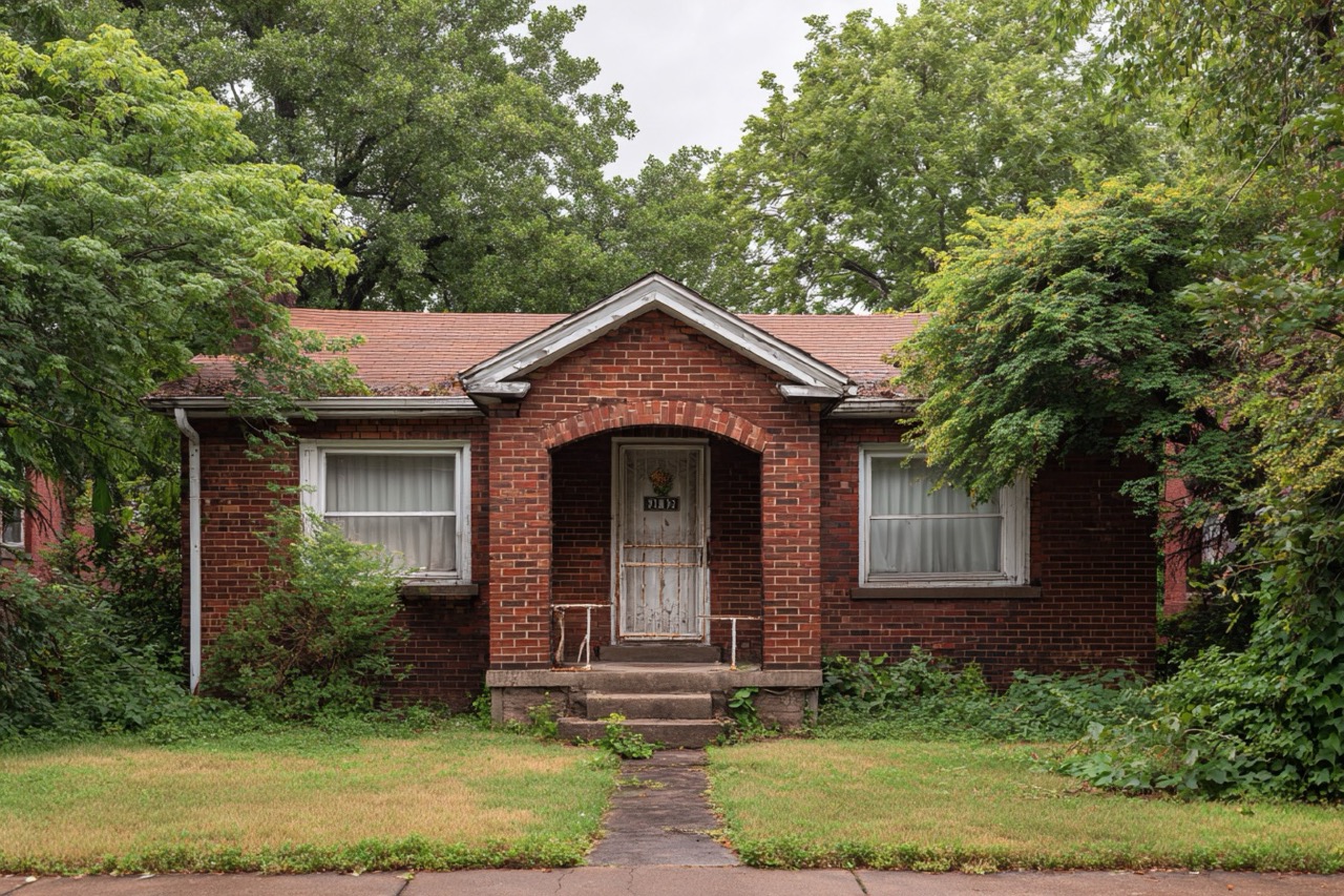 condemned house st louis mo brick bungalow