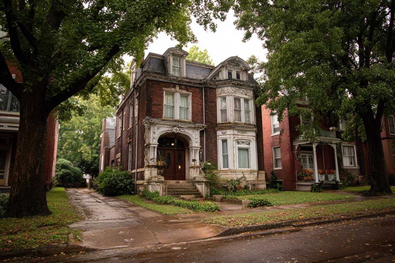 Historic inherited home in St Louis Missouri with traditional architecture